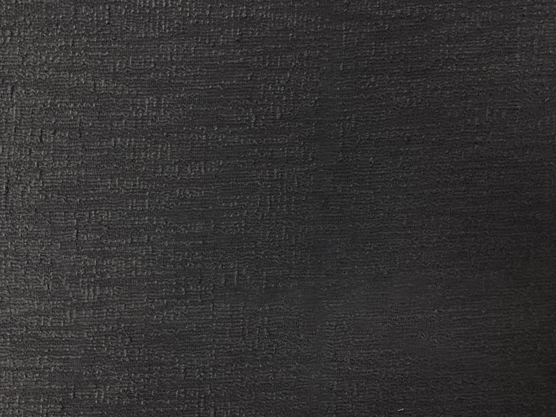 Black Poly Cotton Texture Boucle Knit Fabric