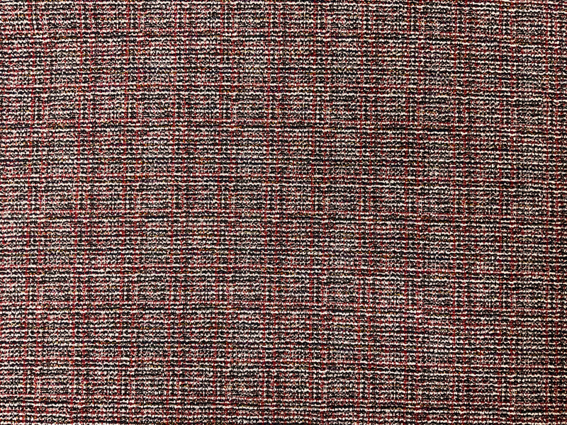 Red-Black-Multi Rayon Spandex Texture Boucle Double Knit Fabric