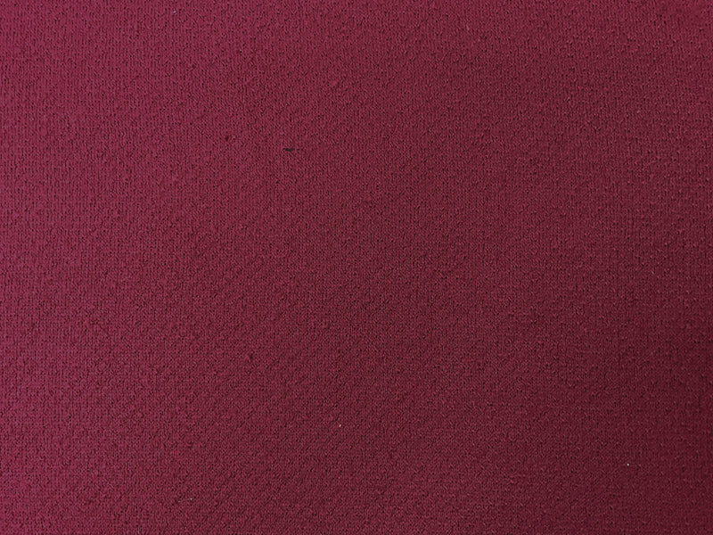 Red Solid Brushed Boucle Knit Fabric