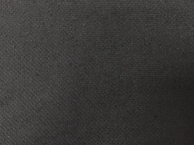Black Poly Solid Brushed Boucle Knit Fabric