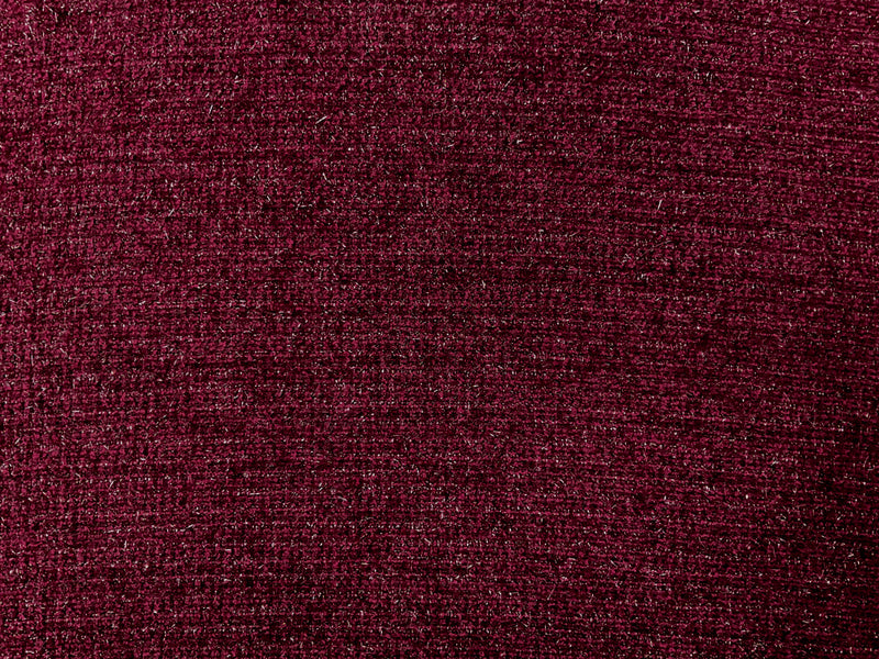 Red-Burgundy Poly Metallic Eyelash Boucle Knit Fabric