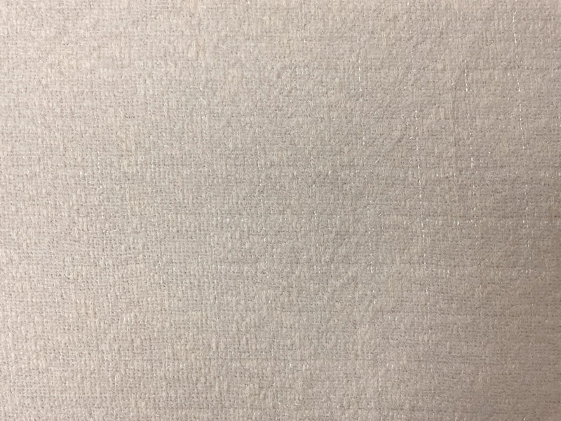 White-Ivory Sparkle Poly Cotton Texture Boucle Knit Fabric
