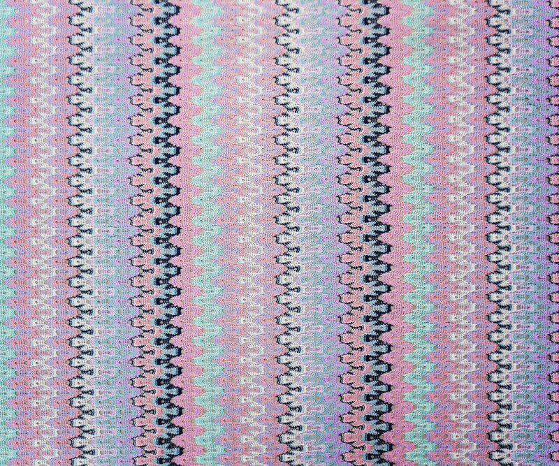 Purple-Pink-Multi Poly Crochet Lace Novelty Knit Fabric