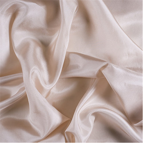 Runway Silks Beige Silk Crepe de Chine Fabric - Reorderable