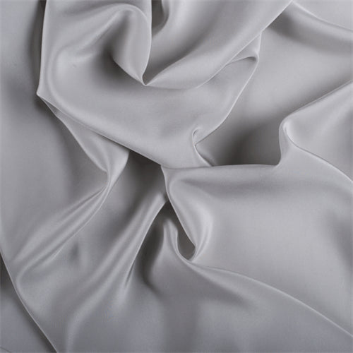Runway Silks Light Gray Silk Crepe de Chine Fabric - Reorderable