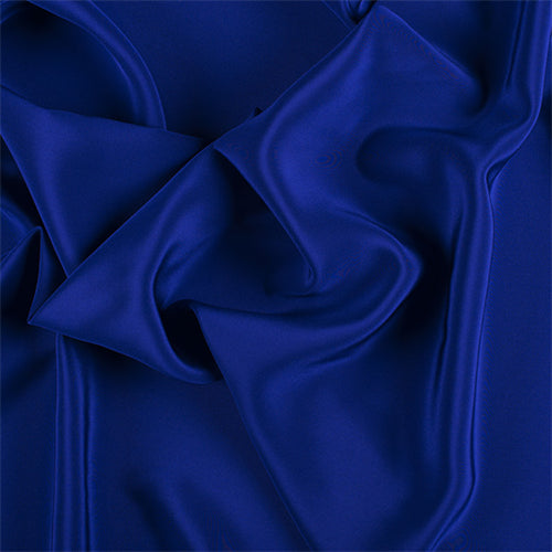 Runway Silks Blue Silk Crepe de Chine Fabric - Reorderable