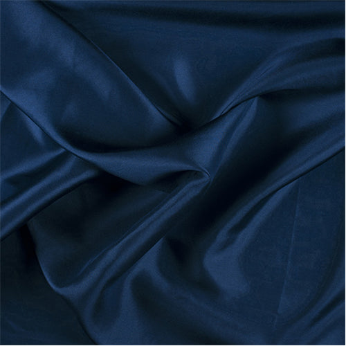 Runway Silks Dark Blue Silk Crepe de Chine Fabric - Reorderable