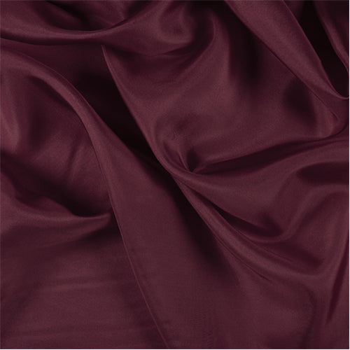 Runway Silks Dark Red Silk Crepe de Chine Fabric - Reorderable