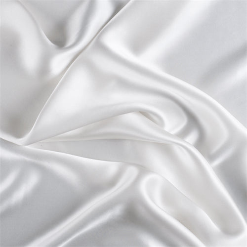 Runway Silks Ivory Stretch Silk Charmeuse Fabric - Reorderable