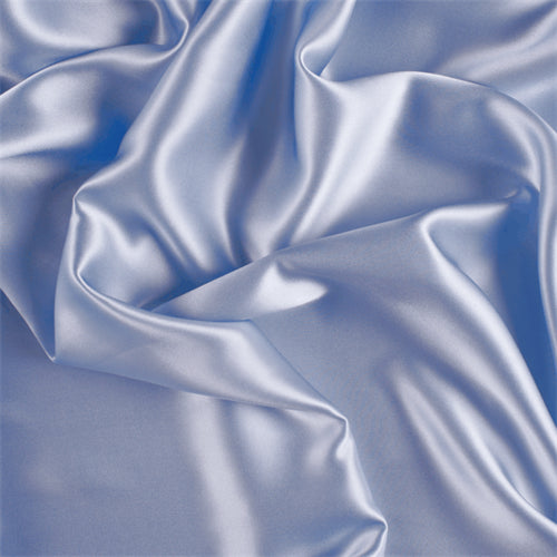 Runway Silks Steel Blue Stretch Silk Charmeuse Fabric - Reorderable