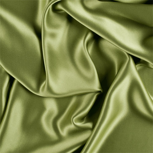 Runway Silks Apple Green Stretch Silk Charmeuse Fabric - Reorderable