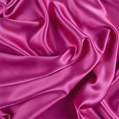 Runway Silks Fuschia Stretch Silk Charmeuse Fabric - Reorderable