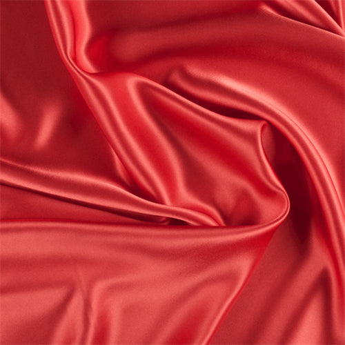 Runway Silks Tangerine Stretch Silk Charmeuse Fabric - Reorderable