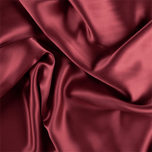 Runway Silks Antique Red Stretch Silk Charmeuse Fabric - Reorderable