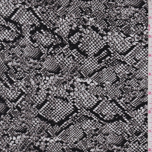 Sequin Sparkle Stripe Jersey Knit Fabric, per Metre Black & White 