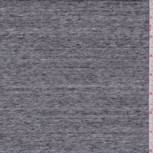 Heather Charcoal Grey Jersey Knit Fabric