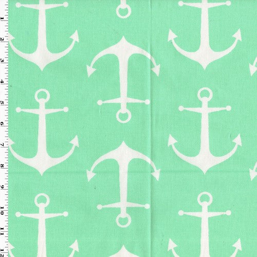 Mint Arrows Fabric, Wallpaper and Home Decor