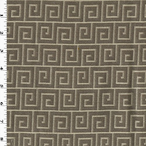Brown Metallic Greek Key Velvet Upholstery Fabric 54 – Plankroad