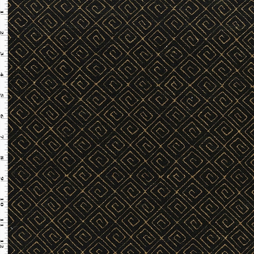 Deep Brown Abstract Diamond Printed Dobby Decorating Fabric