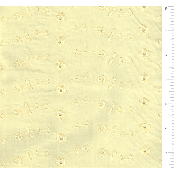 Yellow Eyelet Fabric - Reorderable