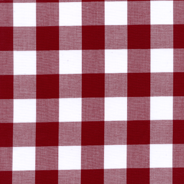 Berry 1 Inch Gingham Fabric - Reorderable