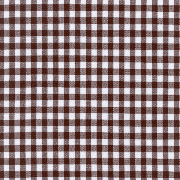 Brown 1/4 Inch Gingham Fabric - Reorderable