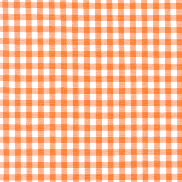 Orange 1/4 Inch Gingham Fabric - Reorderable