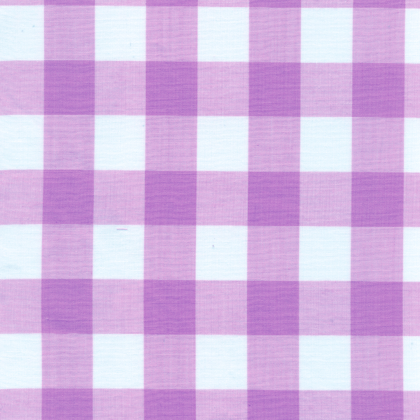 Lilac 1 Inch Gingham Fabric - Reorderable