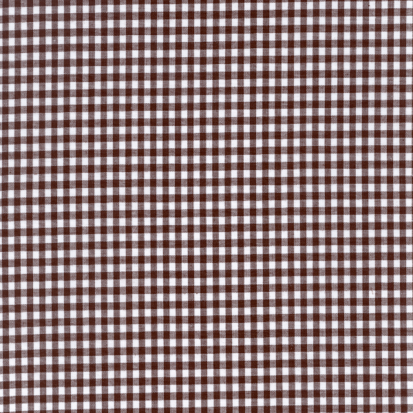 Brown 1/8 Inch Gingham Fabric - Reorderable