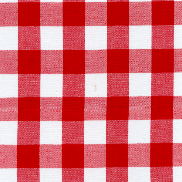 20 YD Bolt-Red 1 Inch Gingham Fabric