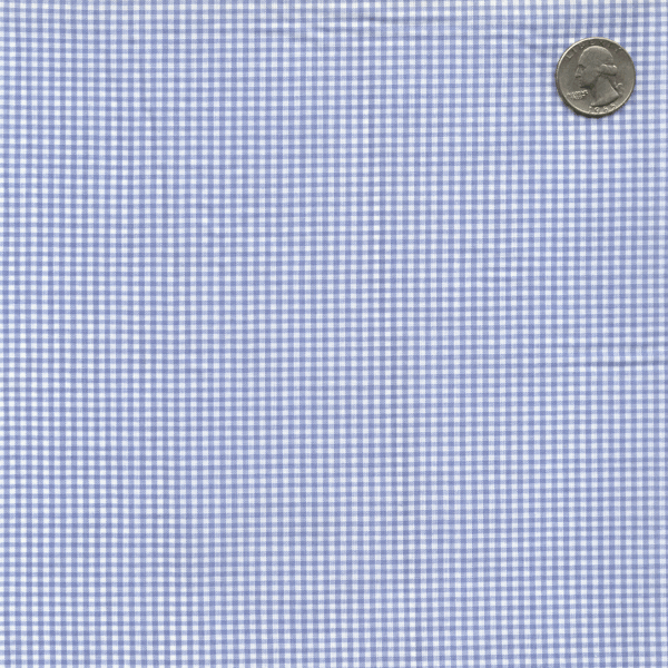 Blue 1/16 Inch Gingham Fabric - Reorderable