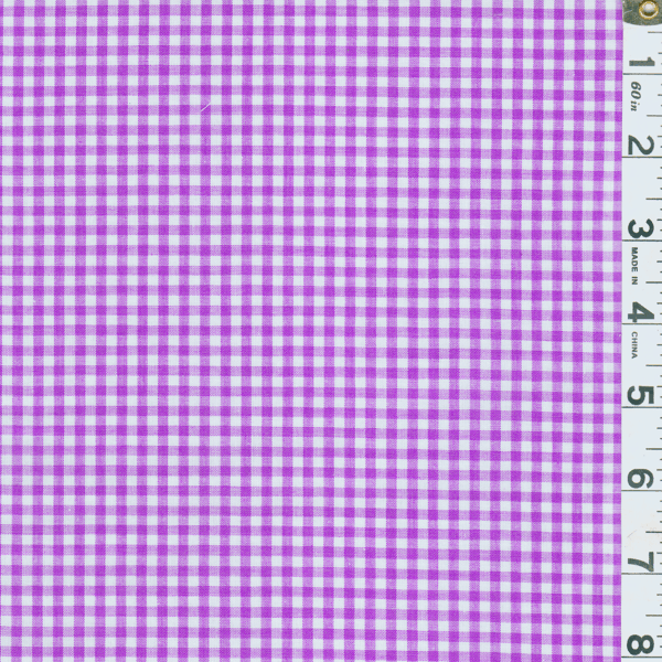 Purple 1/8 Inch Gingham Fabric - Reorderable