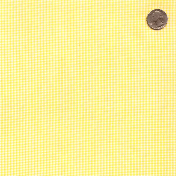 Yellow 1/16 Inch Gingham Fabric - Reorderable