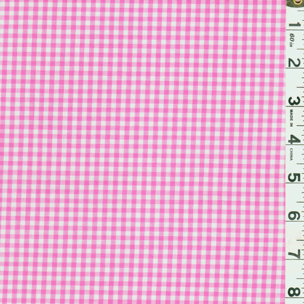 20 YD Bolt-Fuschia 1/8 Inch Gingham Fabric