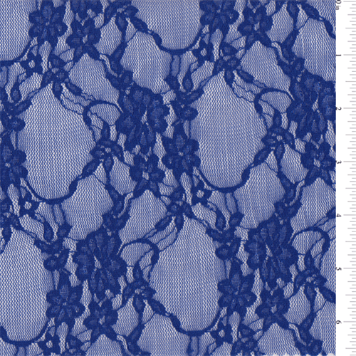 15 YD Bolt-Royal Blue Stretch Lace Fabric