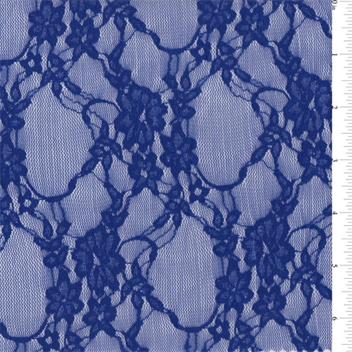 Royal Blue Stretch Lace Bolt Fabric