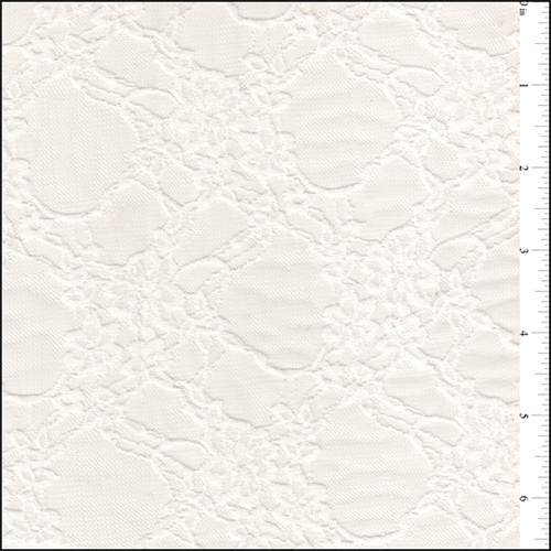 15 YD Bolt-White Stretch Lace Fabric