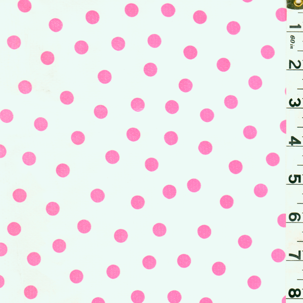 Pink Dot Oilcloth Roll Fabric