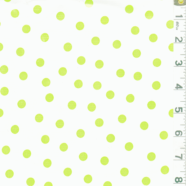 Green Dot Oilcloth Roll Fabric