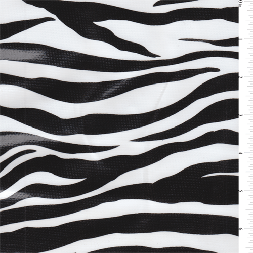 Zebra Oilcloth Roll Fabric - Reorderable