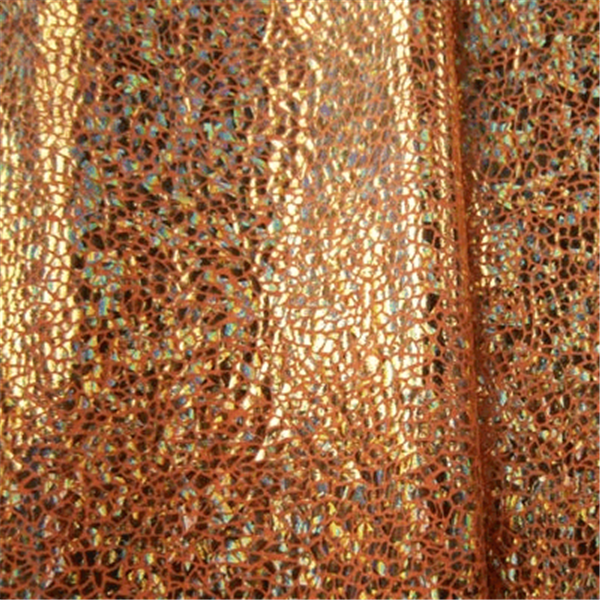 Orange/Gold Hologram Spandex Bolt Fabric