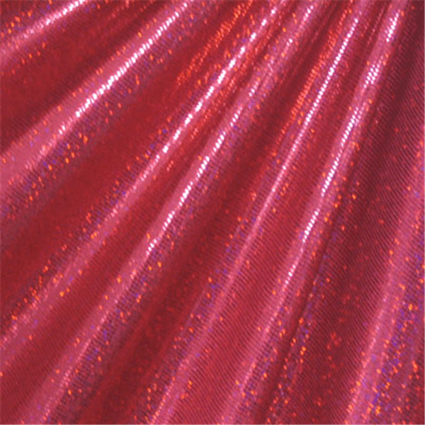 Red/Red Hologram Dot Bolt Fabric