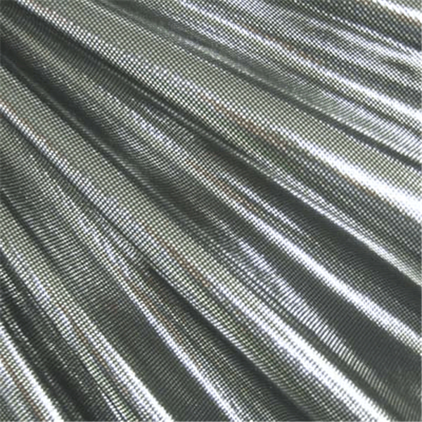Silver/Black Laser Foil Dot Bolt Fabric