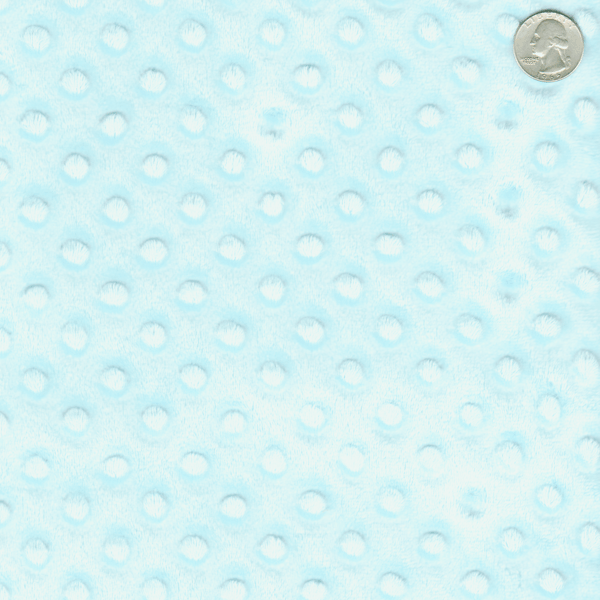 12 YD Bolt-Light Blue Minky Dot Fabric