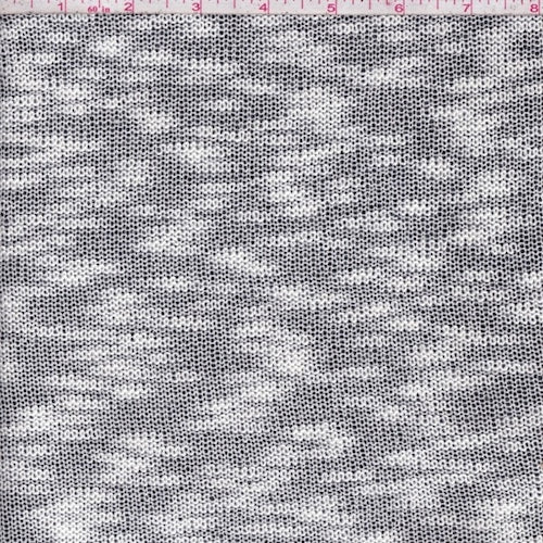 Smokey Gray Slubbed Tissue Jersey Knit Fabric