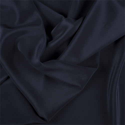 2 YD PC-Runway Silks Navy Blue Silk Crepe de Chine Fabric - Reorderable