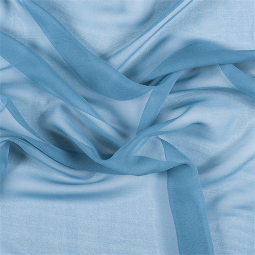 Runway Silks Pale Blue Wide Silk Chiffon Fabric