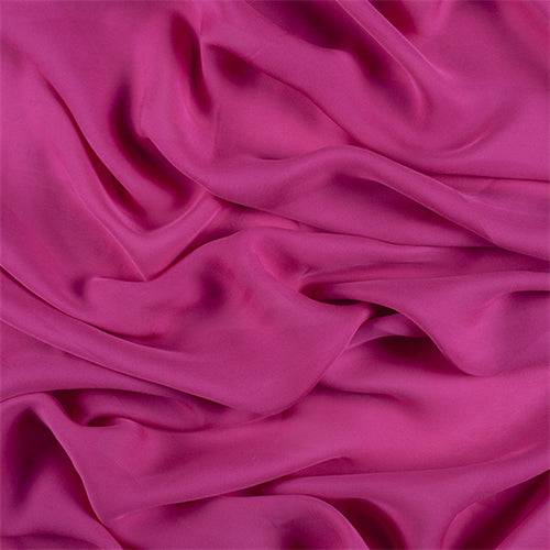 2 YD PC-Runway Silks Fuschia Silk Double Georgette Fabric - Reorderable