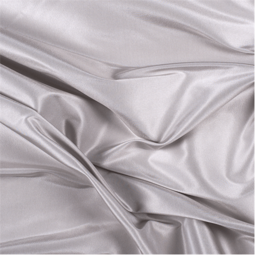 2 1/2 YD PC-Runway Silks Light Silver Silk Taffeta Fabric - Reorderable
