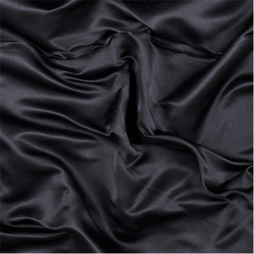 4 YD PC-Runway Silks Black Silk Duchess Satin Fabric - Reorderable